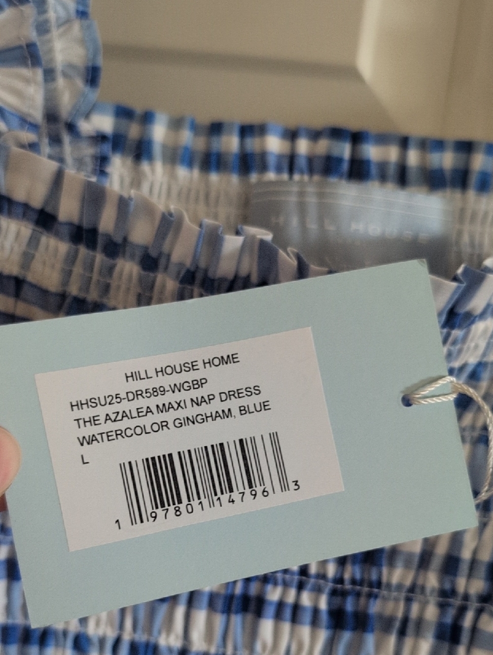 Hill House Azalea Dress in Blue Watercolor Gingham - Picture 8 of 12